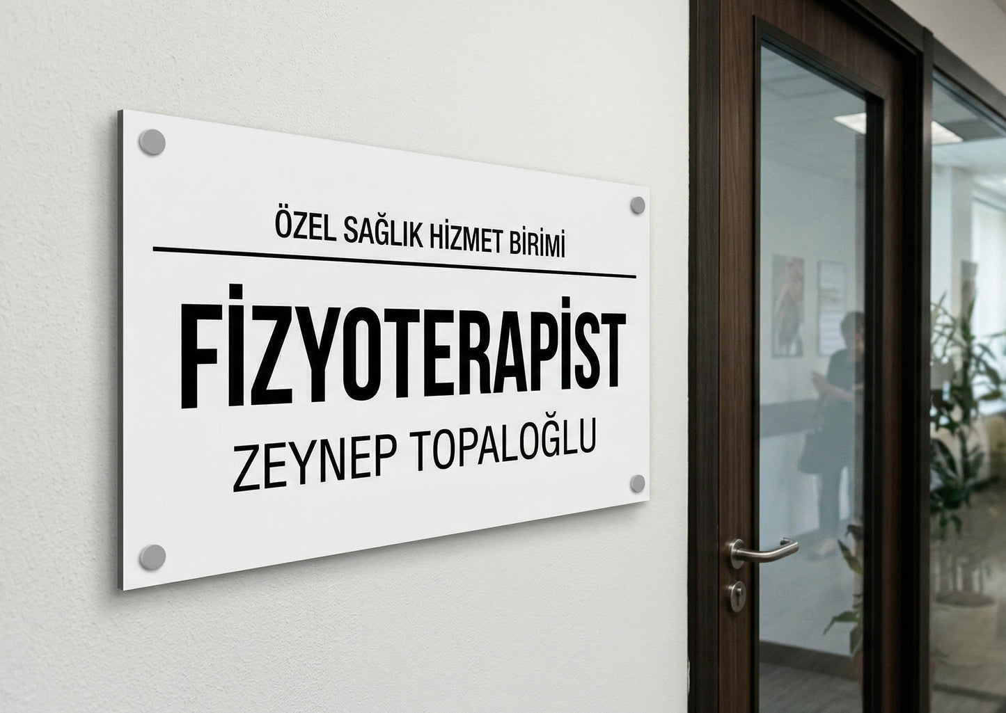 Kişiye Özel Pleksi Kapı Tabelası | Ofis İsimlik