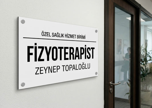 Kişiye Özel Pleksi Kapı Tabelası | Ofis İsimlik