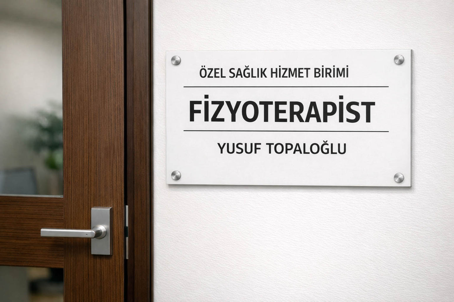 Kişiye Özel Pleksi Kapı Tabelası | Ofis İsimlik