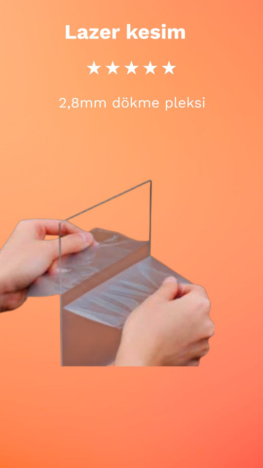 Şeffaf Pleksi Lazer Kesim | 2.8-3mm Kalınlık – Ölçüye Göre Kesim