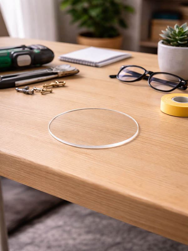 2.8 – 3 mm Şeffaf Pleksi (Pleksiglas) Yuvarlak Levha | Ø Çap Seçenekli